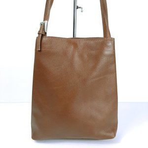 Tano Brown Leather Purse Handbag Satchel Tote Shou